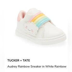 Tucker + Tate  |  Audrey Rainbow Sneaker in White Rainbow | Size 6